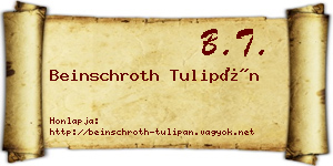 Beinschroth Tulipán névjegykártya